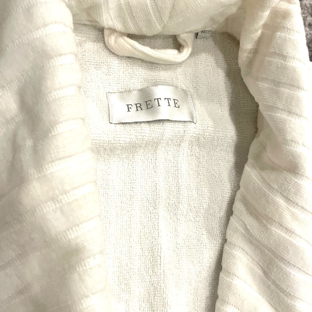 FRETTE Women’s White Cotton Luxury Bathrobe XL Imported - Picture 6 of 11